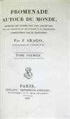 TRAVEL  ARAGO, JACQUES-ÉTIENNE-VICTOR. Promenade autour du Monde, pendant les Années 1817, 1818, 1819 et 1820.  3 vols.  1822